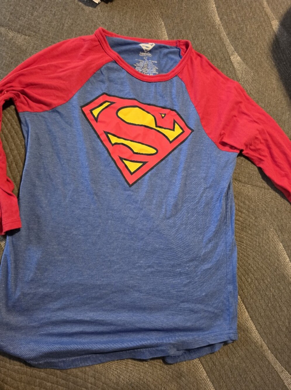 Marvel Kids Superman Raglan Tee - Blue and Red